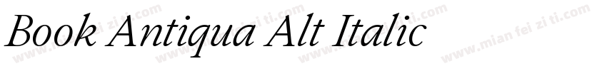 Book Antiqua Alt Italic字体转换